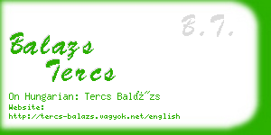 balazs tercs business card